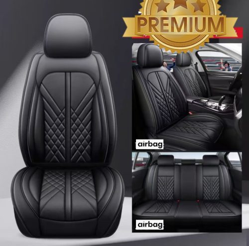 Renault Master 11 teilig Premium minőségű Kunstleder Sitzbezug Set - airbaggeeignet - teilbar - schwarz színben