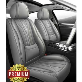   Honda Accord 11 részes Prémium minőségű Műbőr üléshuzat szett - Légzsákos - Osztható - Fekete/Szürke színben