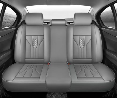 Chevrolet Aveo 11 részes Prémium minőségű Műbőr üléshuzat szett - Légzsákos - Osztható - Fekete/Szürke színben