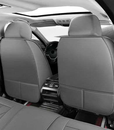 Chevrolet Aveo 11 részes Prémium minőségű Műbőr üléshuzat szett - Légzsákos - Osztható - Fekete/Szürke színben