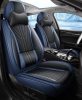 Chevrolet Avalance 13 részes Prémium Magas minőségű Műbőr üléshuzat szett nyakpárnákkal - Légzsákos - Osztható - Fekete/Sötét kék színben