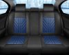 Chevrolet Avalance 13 részes Prémium Magas minőségű Műbőr üléshuzat szett nyakpárnákkal - Légzsákos - Osztható - Fekete/Sötét kék színben