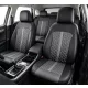 Chery Alia Hexagon 9 részes univerzális műbőr üléshuzat szett – fekete/szürke, légzsákos, 2 helyen osztható