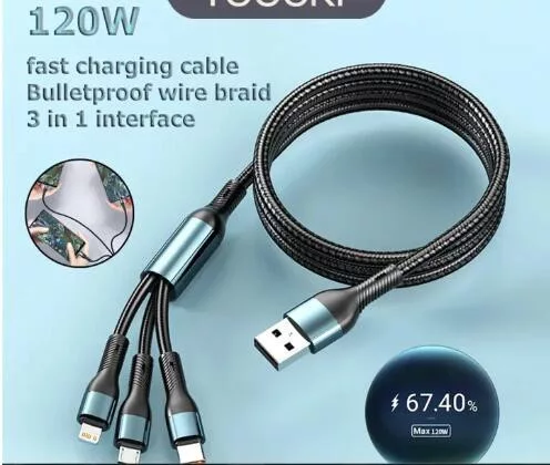 13023 02ACSET Schnellladegerät USB/USB-C + 3-in-1-Ladegerät mit verschiedenen Ladeaufsätzen – 5 A 100 W 12–24 V