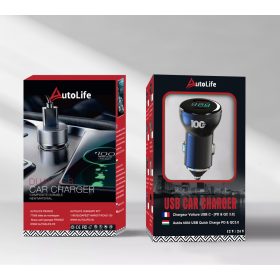   13061 ECO PACK 04AC Schnellladegerät mit Digitalvoltmeter – USB-/USB-C-Anschluss – 100 W