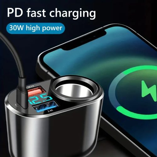 13184 Premium QC3USB Autoladegerät mit 3 USB-Anschlüssen + Zigarettenanzünder