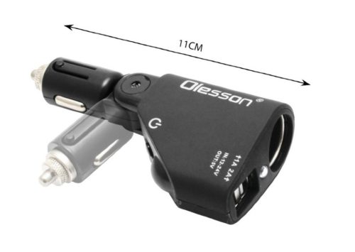 13252 Dual-USB-Hub mit Zigarettenanzünderbuchse – einstellbar 12/24 V