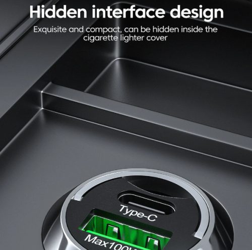 2-Port-Schnellladeadapter fürs Auto mit max. 100 W - 12/24 V – USB-A + USB-C (PD/QC)