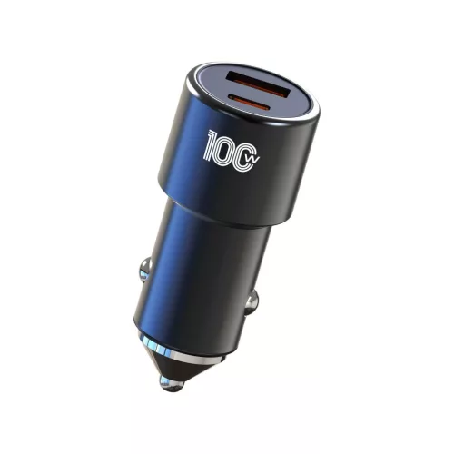 02AC Kfz-Schnellladegerät 100W – USB & USB-C 12/24V