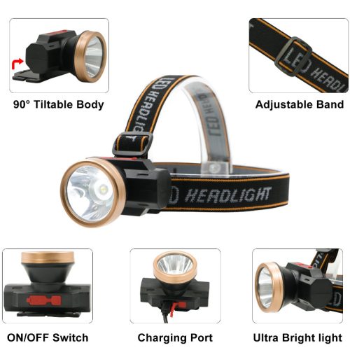 COB-LED-Stirnlampe - batteriebetrieben