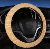KV-HL2185BE Plüsch-Lenkradbezug in Beige, 38 cm