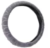 Grauer Plüsch-Lenkradbezug 38 cm KV-HL2185G,