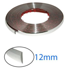   Dekorative Chrom-Zierleiste, 15 m lang, 12 mm breit, KCS-A-12