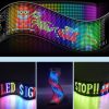 Matrix-Pixel-LED-Panel, Bluetooth-Steuerung, App-programmierbar, 16 x 64 LEDs, 9,5 x 37,5 cm, wasserdicht
