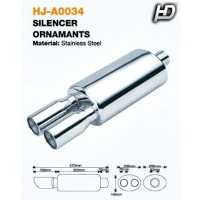 Auspuffschalldämpfer Edelstahl KP-HJA0034