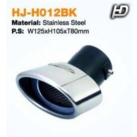 Auspuffendrohr, oval, gebogen, KPV-HJH012BK