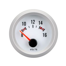   Spannungsmesser mit weißem Hintergrund, 12 V, 52 mm - OR-LED7701