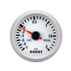   2-Bar-Turbodruckmanometer, weißes Zifferblatt, 12 V, 52 mm - LED7707