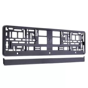 Kennzeichen, Metallic-Finish, schwarzer Rahmen RT-CM58476