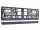Kennzeichen, Metallic-Finish, schwarzer Rahmen RT-CM58476