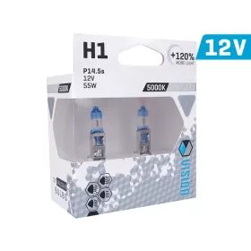   VISION BULBS LIMITLESS WHITE H1 12V 55W P14,5S U E4 + 120%, 2 Stück. CM58811