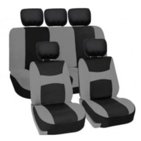   Universell 8 teilig Sitzbezug Set - schwarz-blau UL-AG28458/BG