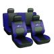 Universell 8 teilig Sitzbezug Set - schwarz-blau UL-AG28458/BL