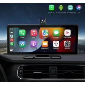   10.26 Hüvelykes hordozható Magyar nyelvű Android Autó és CarPlay Multimédia rendszer 350°-os kamerával - 12V