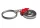 80001 W16362-6 Schlüsselanhänger in Form einer Bremsscheibe mit Bremssattel – rot