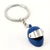 W16362-11BL Motorradhelm-Schlüsselanhänger aus Metall - blau