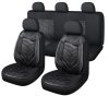 Audi  A1 11 részes Műbőr+Szövet anyag univerzális üléshuzat szett - 2HELYEN osztható Légzsákos - fekete-fehér