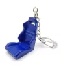 W16362-10BL Sportsitz-Schlüsselhalter aus Metall - blau