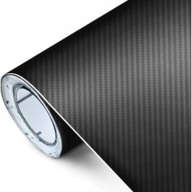   Karosseriefolie mit Carbonmuster, schwarze Farbe, 75 x 200 cm