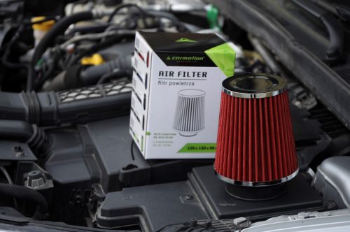 Luftfilter 120 x 130 x 90 mm, rot, Adapter: 60, 63, 70 mm