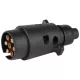 7-poliger Anhängerstecker aus Kunststoff, 12/24 V