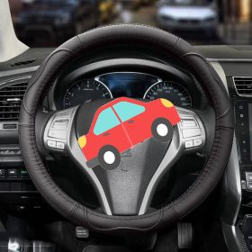 Valódi bőr kormányvédő 38cm