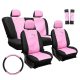 Audi  A1 Univerzális 11 részes üléshuzat szett - rózsaszín-fekete UL-AG23001p