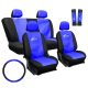 Audi  A1 Univerzális 11 részes üléshuzat szett - kék-fekete UL-AG23001BBL
