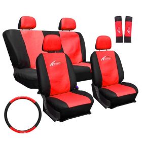   Audi  A1 Univerzális 11 részes üléshuzat szett - piros-fekete UL-AG23001BR