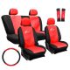 Audi  A1 Univerzális 11 részes üléshuzat szett - piros-fekete UL-AG23001BR