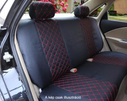 Universell schwarz/rot steppelt Sitzbezug Set UL-AG23002BK