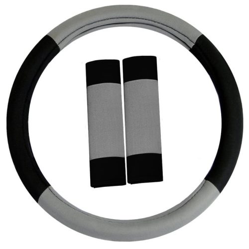 11 teilig Sitzbezug Set Lendenstütze + Légzsák kompatibilis - schwarz-grau AG28505BG PLUS