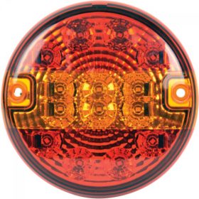   Runde LED-Rückleuchte – 3 Funktionen – 12–24 V – 140 mm
