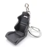 W16362-10 Sportsitz-Schlüsselhalter aus Metall - schwarz