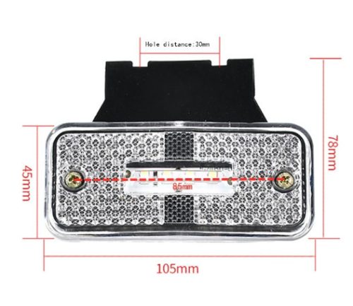 4 rote LED-Breitenanzeiger, 12–24 V – E-Kennzeichnung