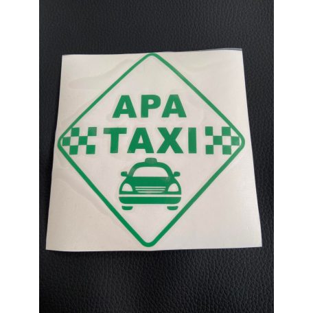 AUTÓS APA TAXI MATRICA DEKOR 14X14 CM ZÖLD