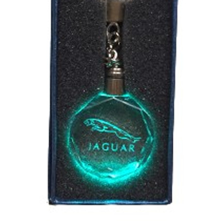 Jaguar kulcstartó lézergravírozott váltakozó Led fénnyel
