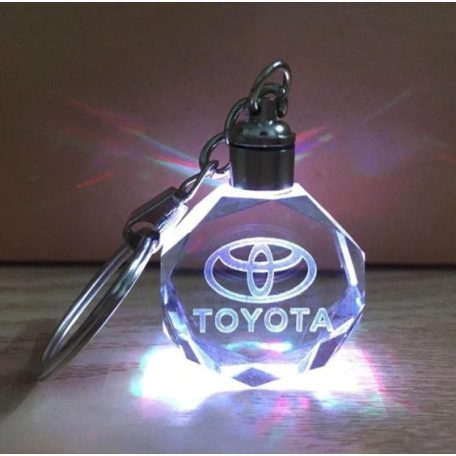 Toyota kulcstartó lézergravírozott váltakozó Led fénnyel