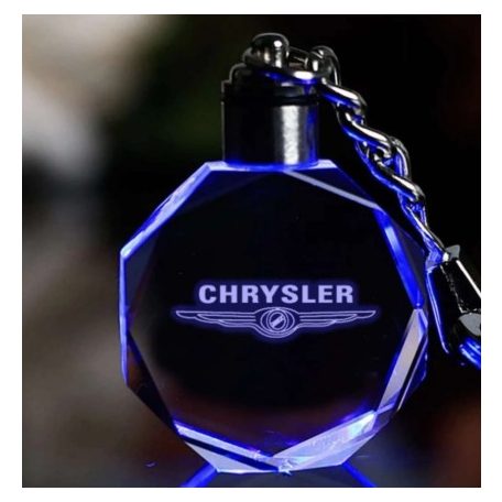 Chrysler kulcstartó lézergravírozott váltakozó Led fénnyel