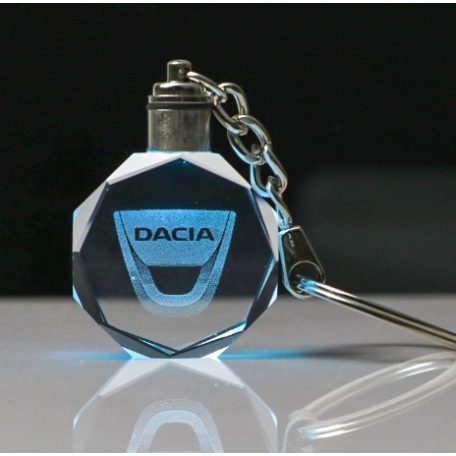 Dacia kulcstartó lézergravírozott váltakozó Led fénnyel